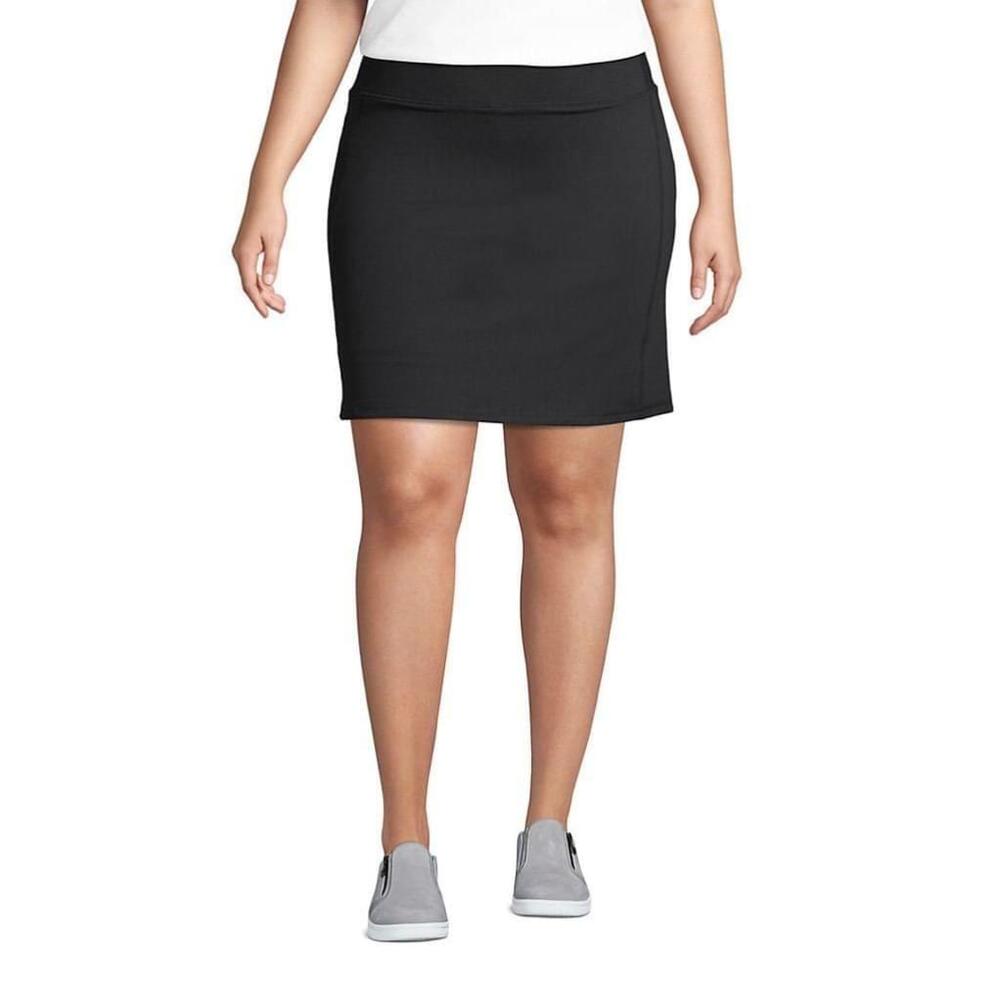 NWT- Women's Lands' End 3X Black Active Knit Skort